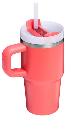 Image of STANLEY Quencher H2.0 Tumbler with Handle and Straw 20 oz | Flowstate 3-Position Lid | Cup Holder Compatible for Travel | Insulated Stainless Steel Cup | BPA-Free | Hot Coral