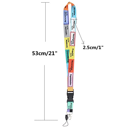YFZCLYZAXET Ärzte Krankenschwestern Critical Care Icu Anästhetika Cartoon Gedruckt Lanyard Schlüsselanhänger Id-Kartenhalter Halsriemen 1 [Kein Paket enthalten]