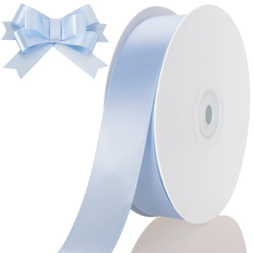 CUQIG 1 Inch Baby Blue Ribbon 50Yards Perfect for Gift Wrapping