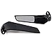 Motorcycle Rearview Mirrors, Adjustable Rotating Side Mirrors Fit for Honda Kawasaki Suzuki Yamaha Motorcycle Wing Mirror - Large Black