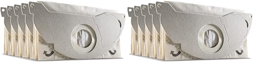 Kärcher Original Kit de Bolsas de Filtro de Papel KFI 252, 5 Unidades, Doble Capa, para Aspiradoras en Seco y Húmedo de Kärcher (6.904-143.0) (Paquete de 2)
