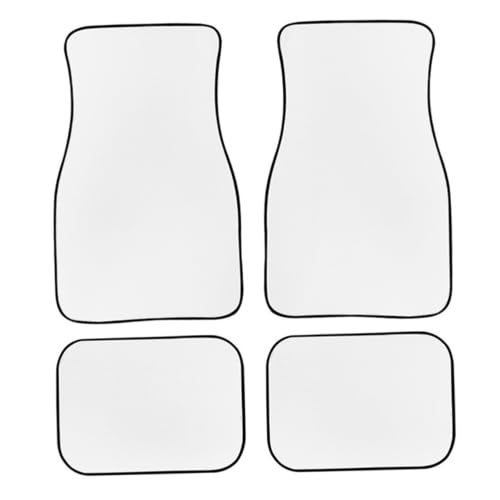 Alfombrillas para coche de neopreno impermeable con diseño blanco en juego de 2 piezas