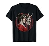 Geisha Hannya NOH mask Oni Aesthetics Japanese Graphics T-Shirt