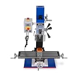 Mechmaxx 7'' x 27-1/2'' Benchtop Mini Mill Drill Machine, Variable Speed, Brshless Motor, R8 Spindle, 1.5 HP, 110V, Compact Milling Drilling Tool for Garage Shop, DIY Metalworking without Stand, VM25L
