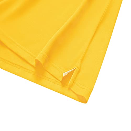 Igeekwell Golf Shirts Women Golf Polo Neck Collar With Zip Up Polo Short Sleeves Moisture Wicking Tennis Polo Shirts For Women Golf Clothes Golf Tees B-Yellow M #TOP5
