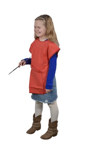 Art Smock School Smart tablier de protection rouge vinyle 55x40 - 2