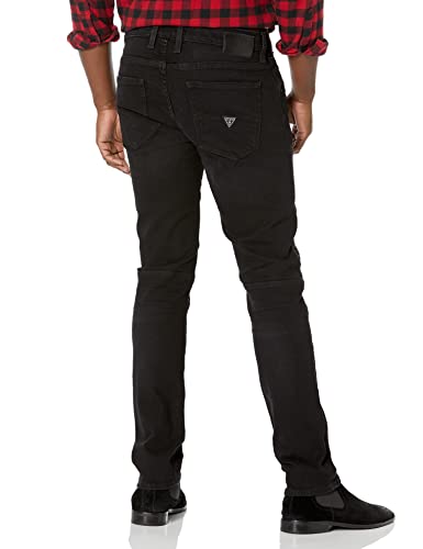 GUESS Men's Eco Slim Tapered Moto Jeans2