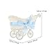 Alipis Imitation Rattan Baby Shower Candy Storage Basket Stroller Shape Decorative Basket for Party Favors and Home Decor 9.44X6.69X5.51In