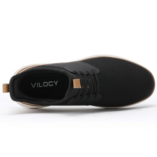 Image of VILOCY Mens Slip On Casual Dress Shoes Hands Free Fashion Sneakers Mesh Tennis Walking Work Shoes Comfortable Breathable Lightweight Non Slip