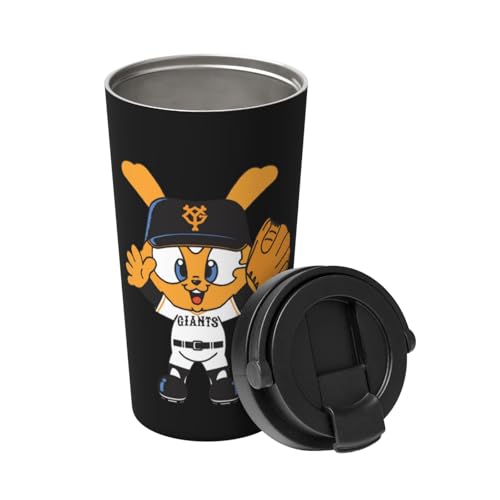 タンブラー 読売ジャイアンツ 野球応援 コーヒーカップ 500ml 蓋付き 持ち手付き マグボトル 保冷 保温 ステンレス製 魔法瓶 水筒 直飲み 携帯マグ 車用 応援グッズ プレゼント