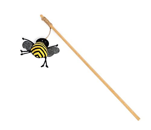 Fatface Bumble Bee Chase Stick for Cat/Kittens and Dogs/Puppies, Grey, One Size (Pack of 1)