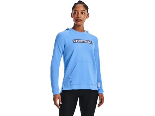 Under Armour Women's Softball Hoodie 22, (475) Carolina Blue/Aurora Purple/White, Small