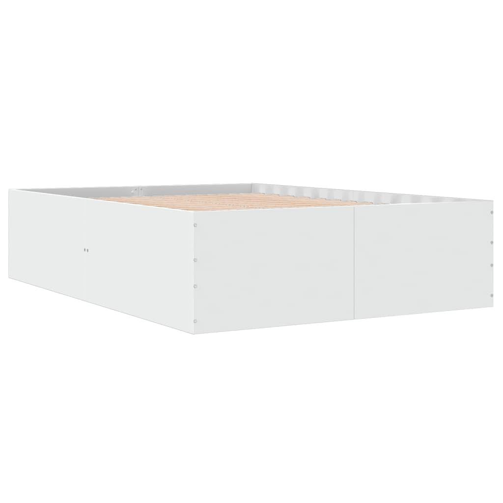 vidaXL Bed Frame without Mattress White 135x190 cm Double — image 1