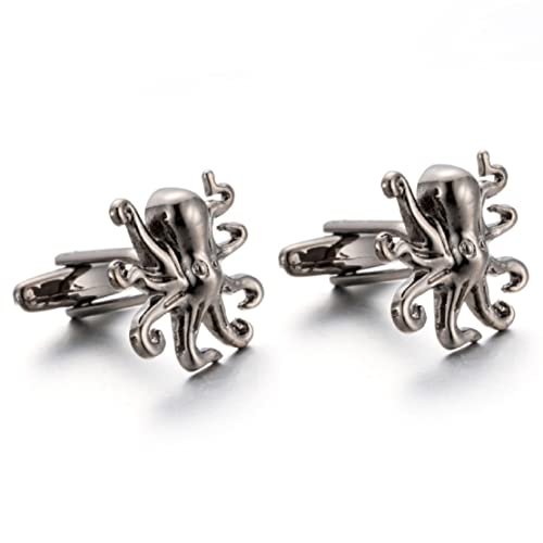 Mancuernillas Octopus para Hombre, diseño Vikingo miniatura 1