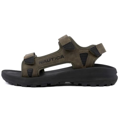 Image of Nautica Men's Athletic Sport Sandals - Adjustable Strap, Comfortable Open-Toe Hiking & Walking Sandals with Cushioned Sole