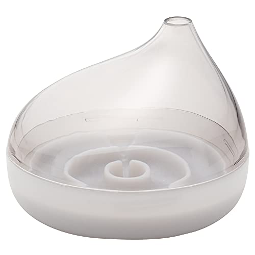 プラキラ Flowers 花瓶 しずく フラワーベース クリアグレー×ホワイトお手軽 おしゃれ フラワーポット 生涯割れない保証付き 漂白剤対応 日本製 高さ89.5mm×最大幅110mm