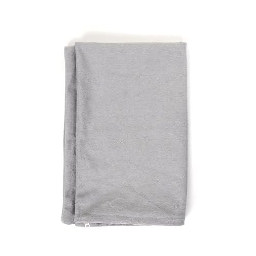 Image of Waterproof Terry Cotton Pillow Protector Cover with Zippered Closure | 18X28 Inch Standard Size Pillow Cover, Set of 4 | Dustproof Bedding Pillowcase for Protection (Grey)