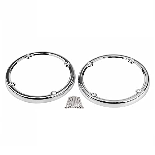 YDLMT Motorcycle Chrome Rear Speaker Trim for Harley Touring Electra Tri Street Road Glide Ultra Limited 2014-2023