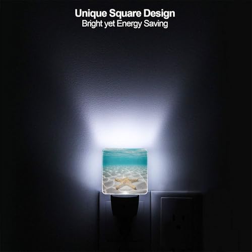 Image of Futterya Plug-in LED Night Light, Underwater Scene Starfish Set of 2 Dusk-to-Dawn Auto Sensor Decor Lamp