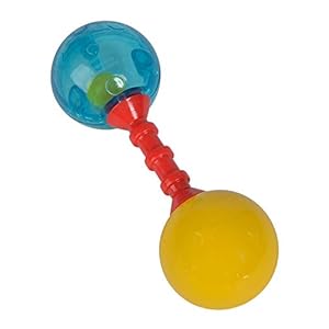 Simba 104011619 – ABC Erste Rassel, 3-fach sortiert, es wird nur ein Artikel geliefert, eine transparente Seite mit bunter Kugel, 13,5cm, ab 3 Monate