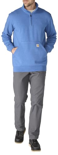 Image of Carhartt Men's Marquette 1 /4-Zip Mock-Neck Sweatshirt