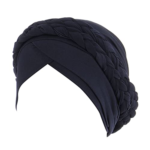 Cubre gorras de béisbol étnicas con trenza y turbante gorras para el cáncer Suns Cap, marine, Talla única