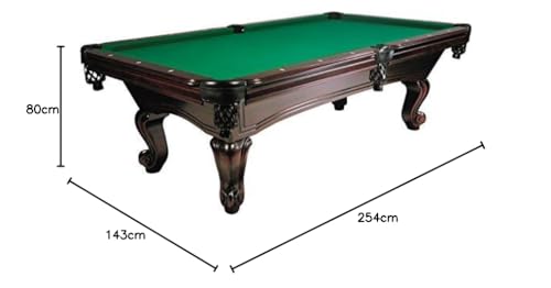 John West Pool Billardtisch Nevada 8ft Kirsche mit Schieferplatte inkl. Montage – Bild 3