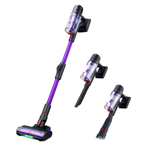 SIXPAD S80 Cordless Vacuum Cleaner 45KPa Stick Vacuum Cleaner with Smart Dust Detection 550W Brushless Motor 55 Mins Runtime Self-Standing Lightweight Vacuum for Pet Hair Carpets and Hard Floors