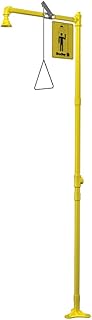 Bradley S19-110 Galvanized Steel Free 1 Spray Head Standing Drench Safety Shower, Floor Mount, 20 GPM Water Flow, 9