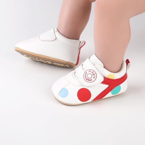 Image of Baby Boys Girls Sneakers Toddler Non-Slip Soft Rubber Sole First Walking Shoes Infant Newborn Crib Dress Shoes