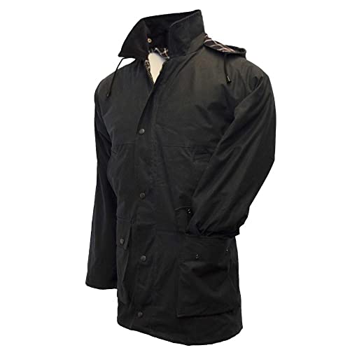 Walker and Hawkes Wax Padded Blackstone Jacket for Men - Waterproof Canvas Jacket with Soft Cotton Lining, Padded Filling3