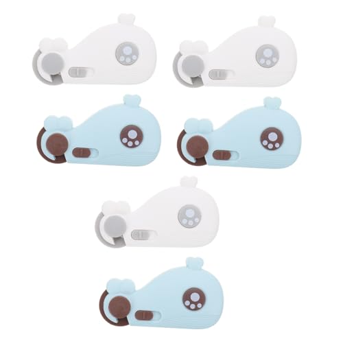 SUPVOX 6個 ロック 強力粘着キャビネットストラップロック 指はさみ防止 食器棚冷蔵庫対応 多用途簡単設置