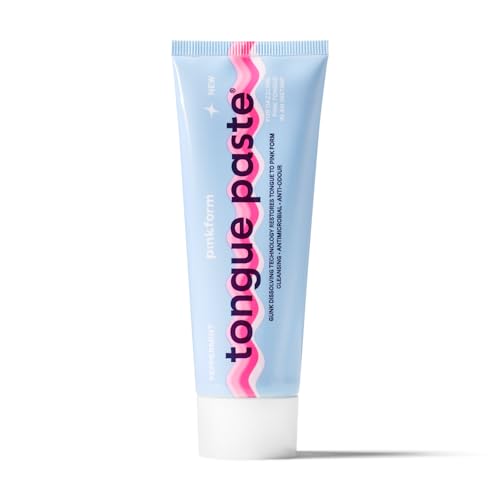 Pinkform Tongue Paste - New Tongue Cleanser Instantly Lifts-Away Grime - **Tongue Scraper Not Included** - Mint - 75ml - Helps Support Fresher Breath & Improve Oral Hygiene - Made in UK
