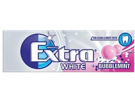 Goma de mascar Wrigley's Extra Bubblemint (30 paquetes (caja completa)) ayuda a mantener los dientes limpios y la boca fresca