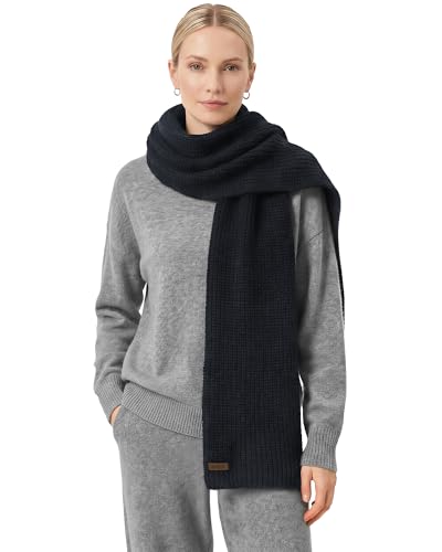 Women And Mens Winter Thick Cable Knit Wrap Chunky Long Warm Scarf, One Size, Black