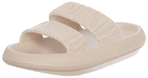 Brandsseller Hausschuhe Damen Pantoletten Doppel Band Badeschuhe Hohe Weiche Phylon Slipper
