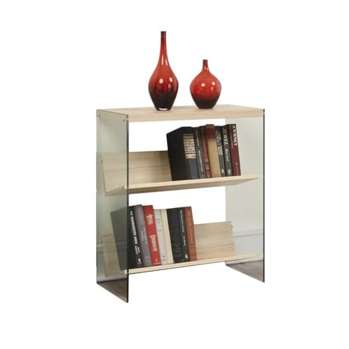 Convenience Concepts SoHo Bookcase, Weathered White / Glass