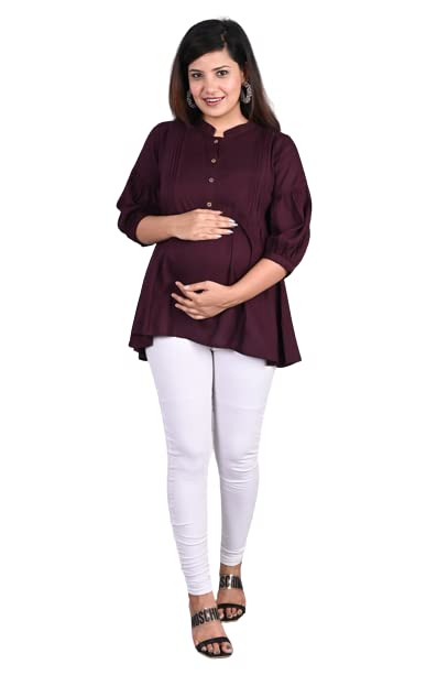 Women's Maternity Feeding Top with Zip for Easy Nursin | Nursing Tops for Feeding Baby | Short Kurti for Mothers-image-25