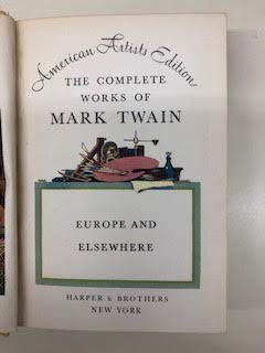 Hardcover The Complete Works Of Mark Twain: Europe And Elsewhere - Volume Xx. Book