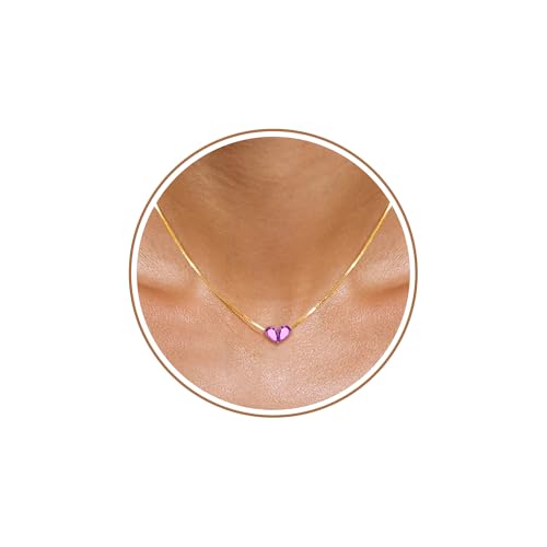 Btysun June Birthstone Necklace for Women, June Birthday Gifts for Women Dainty Gold Necklace with 2 Birthstone Graduation Gifts for Her 2025 Trendy Stuff Alexanrite Jewelry