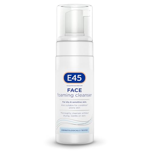 E45 Foamming Cleanser Lavado Facial 150ml - Limpiador facial diario para piel Seca y Sensible - Limpiador Espumoso Facial Elimina el exceso de Grasa y Maquillaje - Cuidado Facial en mujeres y hombres