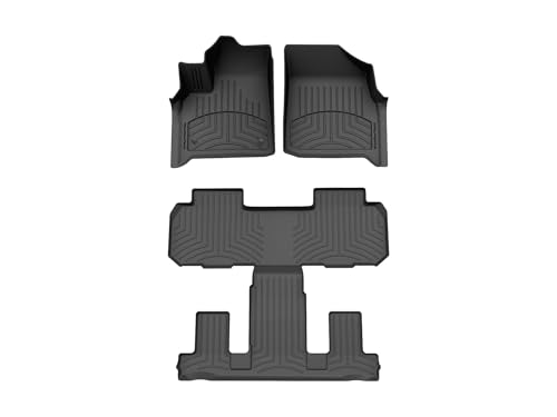 WeatherTech FloorLiner HP Custom Fit Floor Mats for Chevrolet Traverse Limited, Traverse Full Set (441228-1-2IM), Black