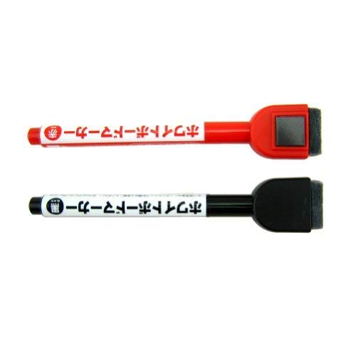 Daiso Japan White Board Dry Erase Marker Pens (0.7mm Black & Red) Amazon.in Office