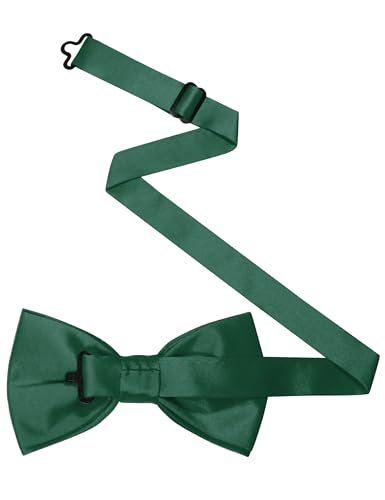 Image of JEMYGINS Solid Color Pre-tied Bow Tie Adjustable Bowtie for Men
