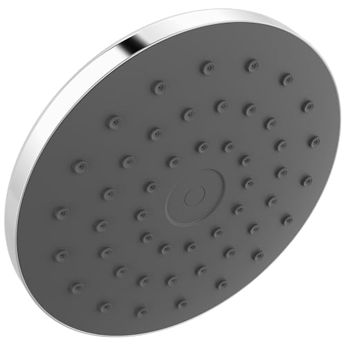 Delta PivotPro Chrome Rain Showerhead, Single Setting 7 Inch Round Shower Head, Showerheads, 1.75 GPM Flow Rate, Chrome 75103