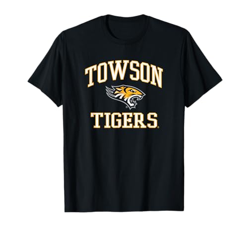 Towson Tigers Logo Black Officially Licensed T-Shirt