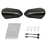 Mats-Csrewy LED Handguards for Harley Color-Matched Hand Guards for H-D Touring - Enhance Safety and Style with DRLs and Indicators 1993-2025 Vivid Black
