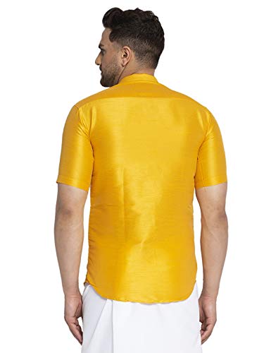Image of SAIFOO Men's Classic Silk Ethnic Shirt.