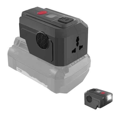 Power Inverter for Ryobi 40V Battery 200W Power Supply Inverter DC 40V to AC 110V with Type C PD3.0 Output Port & USB Port & LED Lighting