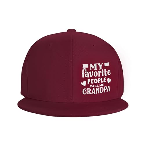 My Favorite People Call Me Grandpa Adjustable Outdoor Baseball Hat Flat Hat3